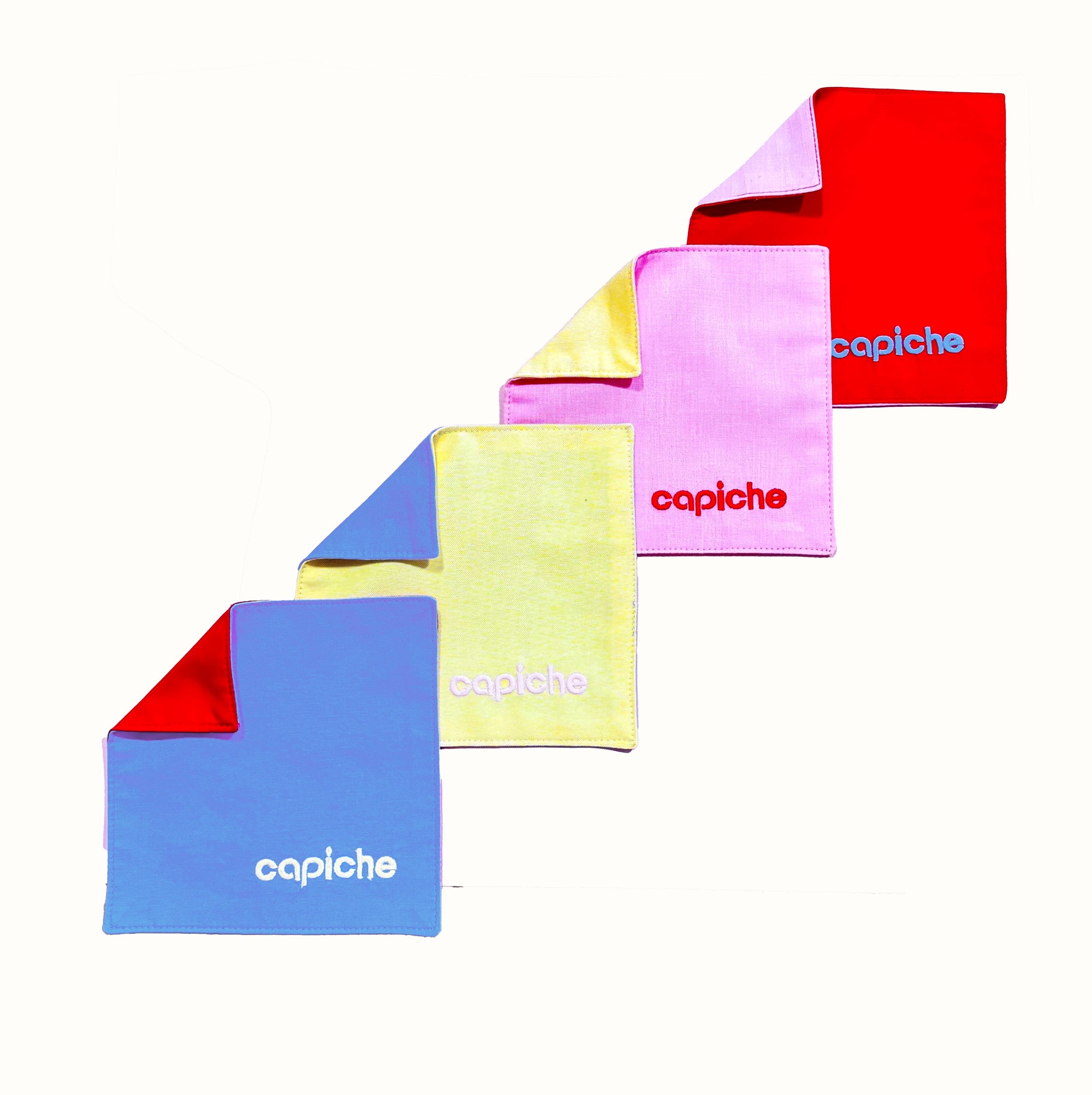 Capiche Colorblock Cotton Cocktail Napkins, set of 4